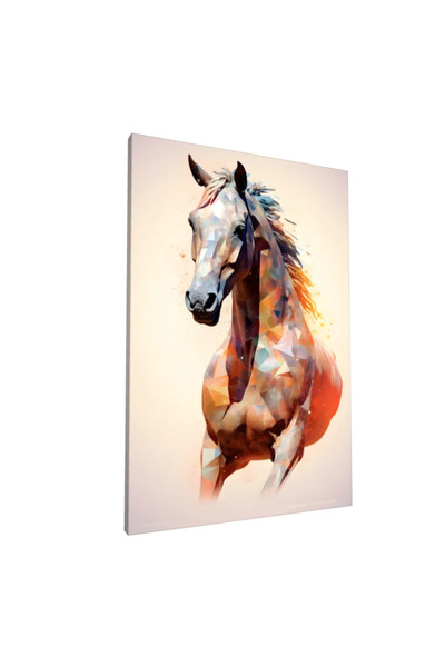 PozaTablou Pictură pe pânză: Cal geometric colorat 70x100 cm