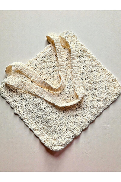 The Fabrics Studio Hand Knitted Paper Thread Large Shoulder Bag