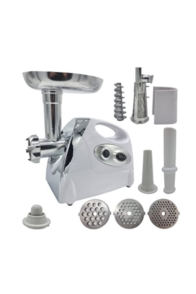 Campion Electric Meat Grinder 3000W 4-in-1 with Tomato & Sausage Adapters, 3 Stainless Plates — CM