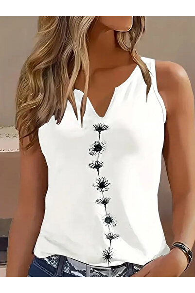 Wear Up Women's Strappy Sleeveless Patterned Blouse