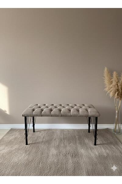 FERHAT DEKOR Lüks Kapitoneli Bench – Kadife Döşemeli Oturma Pufu (Farklı Renk...