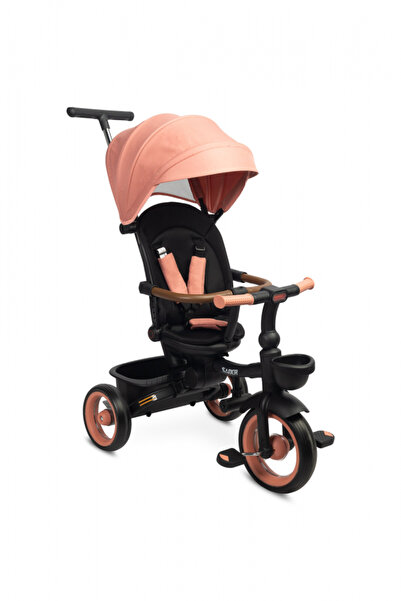 TOYZ by Caretero Toyz Saber Light Pink foldable, multifunctional children's tricycle with adjustable backrest and seat