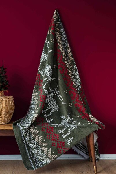 Minteks Yılbaşı Desenli Pamuklu Battaniye - 150x200 cm