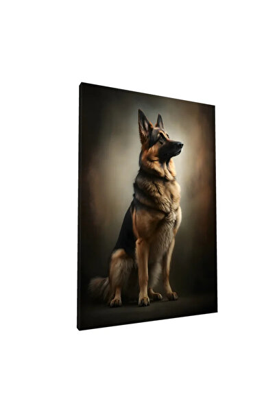 PozaTablou Pictură pe pânză: Portret realist de ciobănesc german 80x120 cm