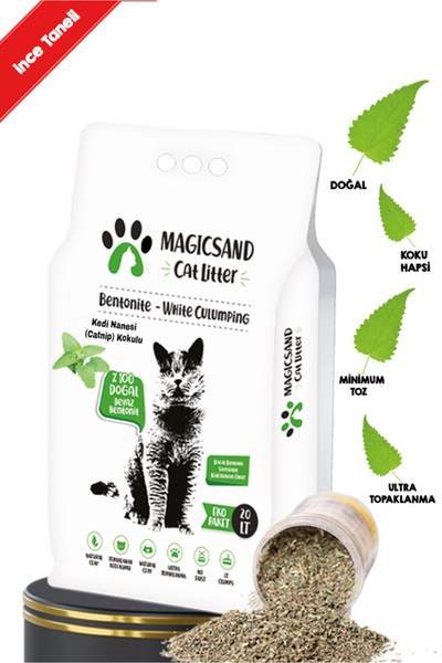 magicsand Kedi Nanesi (Catnip) Kokulu Bentonit Kedi Kumu 20 Lt.