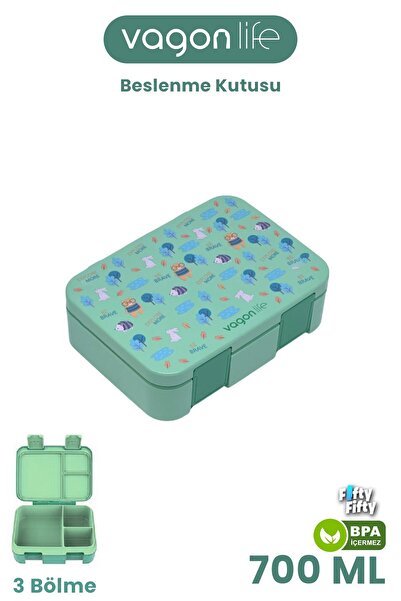 Vagonlife صندوق غداء للأطفال بسعة 700 مل، مقاوم للتسرب، غير قابل للخلط، مكون ...