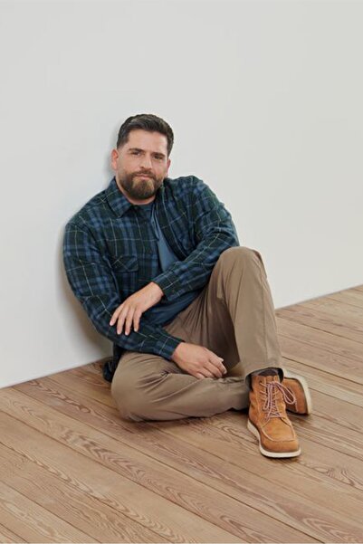 Tchibo Men Plain Jacket Shirt, Green