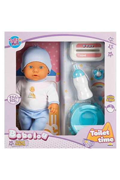 Sunman Sesli Bebelou Tuvalet Zamanı Bebek Seti 32 cm 30758 Mavi