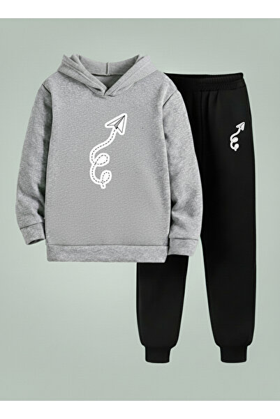 LORVEX 3-слойна детска суитшърт с подплата от шерпа - комплект спортен екип (...