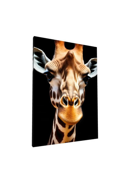 PozaTablou Pictură pe pânză: Prim-plan realist cu girafă 80x110 cm