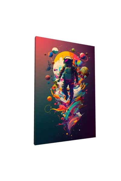 PozaTablou Pânză: Astronautul plutind în universul colorat 80x120 cm