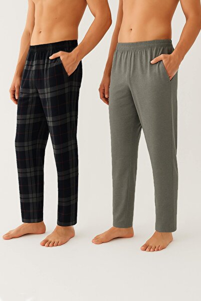 koza iç giyim بيجامة قطنية للرجال مكونة من قطعتين