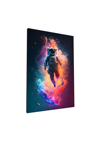 PozaTablou Pictură pe pânză: Astronautul plutind într-un nor de culoare (80x1...