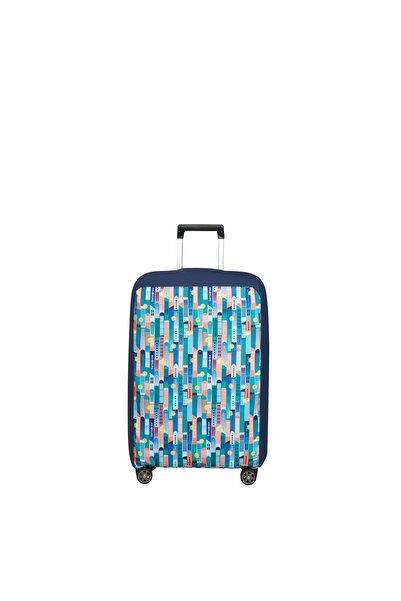 Samsonite Lacivert Desenli Ta Revolution Valiz Kılıfı (M)