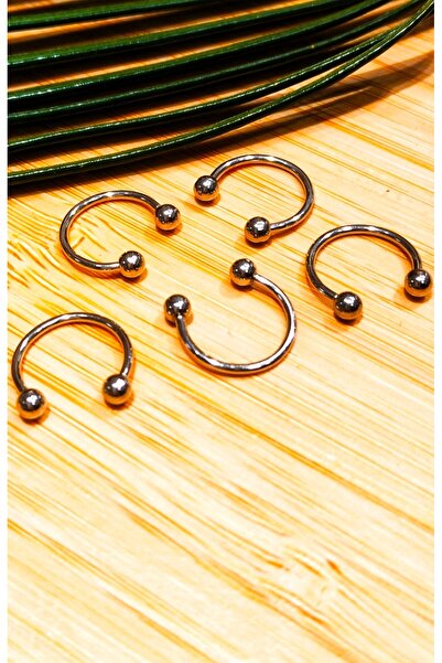 Monalisa Home Silver Color Five Pieces 13mm Half Moon Piercing