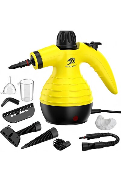 MLMLANT منظف بخاري محمول، 1050 واط، 350 مل، 9 ملحقات (أصفر)