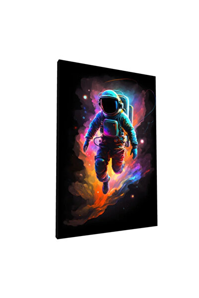 PozaTablou Pictură pe pânză: Astronaută în spațiu cu efecte multicolore 80x12...