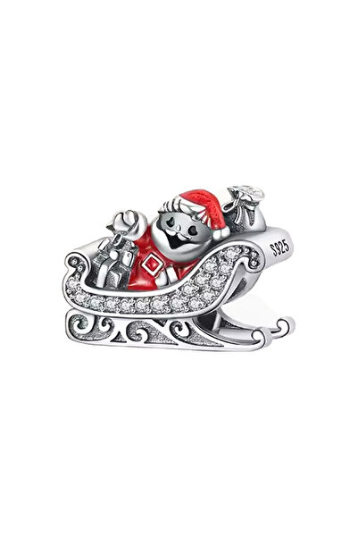 Fubena تعليقة سلاسل على شكل زحليقة سانتا كلوز مرصعة بالخرز