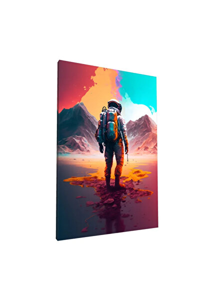 PozaTablou Imprimeu pe pânză: Astronaută pe un tărâm extraterestru 50x70 cm