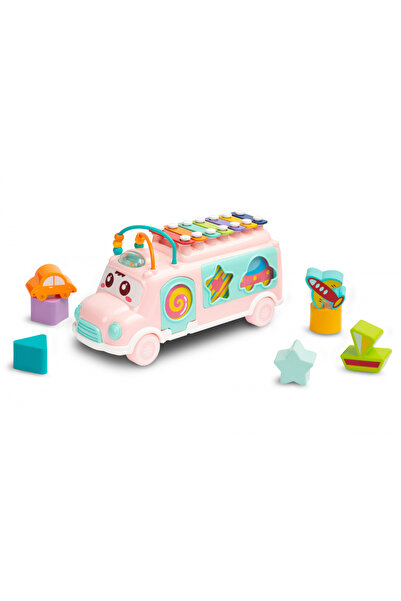 TOYZ by Caretero Autobuz interactiv cu xilofon si sortator forme si culori To...