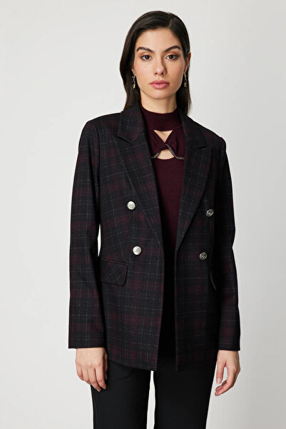 Ekol Ekoseli Kapak Cepli Ceket