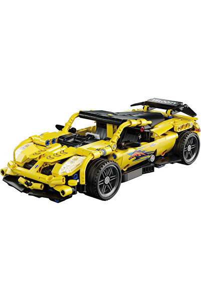 Andowl Set de construit masina sport, model Koenicsegg, 509+ piese, cu motor pull-back, pentru copii 6+