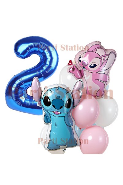 Parti Station Lilo Stitch and Angel Balloon Set 2 Year Old Birthday Party Bal...