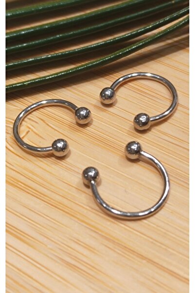 Monalisa Home Silver Color Three Pieces 13mm Half Moon Piercing