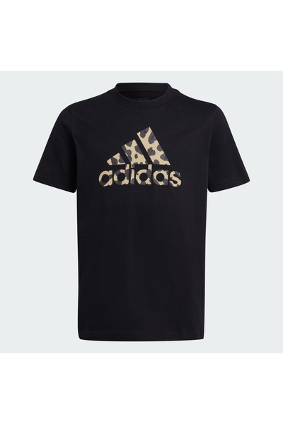 adidas Animal Print Graphic Siyah Çocuk - Kız T-Shirt