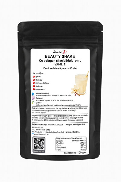Fiber Beauty Shake Vanilla - with collagen and hyaluronic acid - FiberFoods 100g