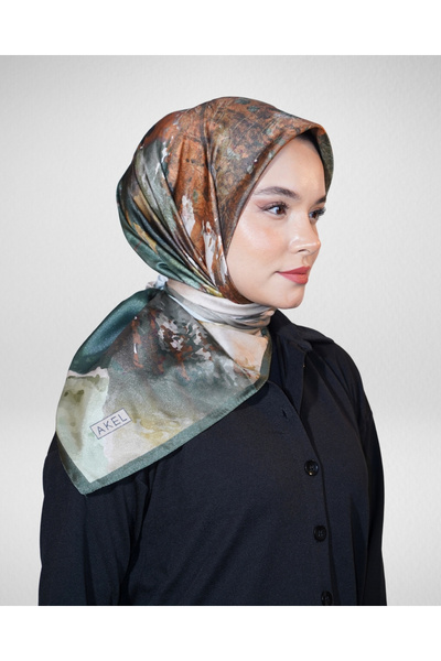 Akel Digital Crystal Scarf Pastel Paint Pattern