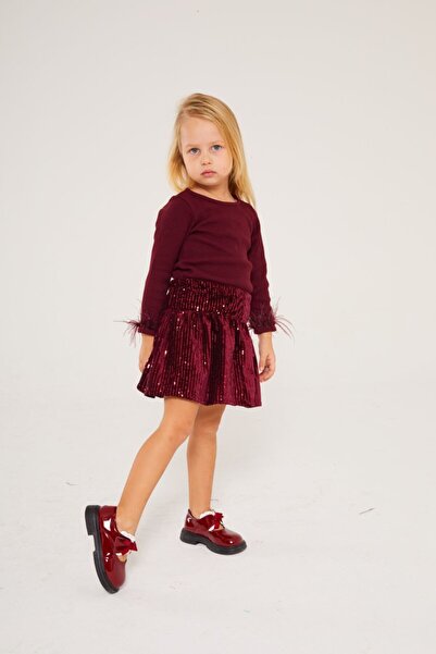 noliva bebek ve çocuk مجموعة تنورة الترتر والبلوزة الأنيقة - المفضلة في المنا...