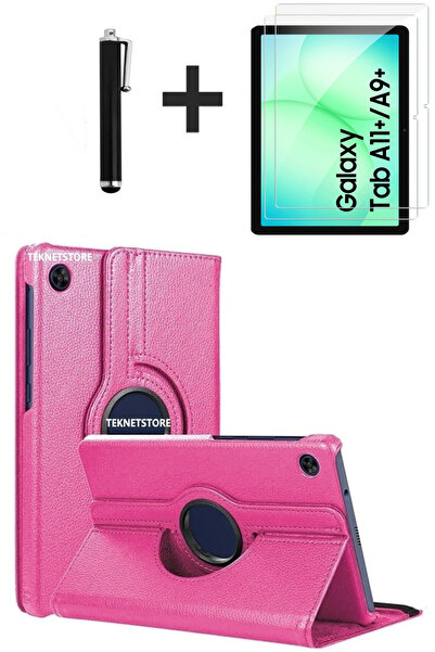 TEKNETSTORE For Samsung Galaxy Tab A11+ Plus 11 Inch 2025 Case Screen Protector Pen Set 360 Rotatable Cover Protection