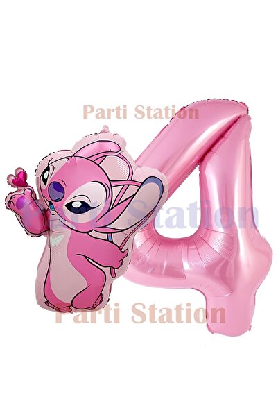 Parti Station مجموعة بالونات عيد الميلاد ليلو وستيتش وأنجل لعمر 4 سنوات