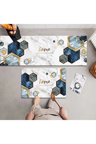 OEM Set 2 Covoare Antiderapante pentru Baie și Bucătărie, Design Home