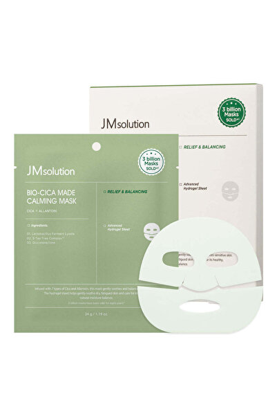 JMsolution Bio Cica Calming Hydrogel Sheet Mask – Soothing Mask for Sensitive Skin – 5 Sheets