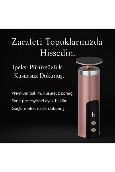 SMAYLİNG Elektrikli Ayak Nasır Temizleyici Topuk Törpüsü – Şarjlı, Düşük Sesli, Profesyonel Bakım Cihazı