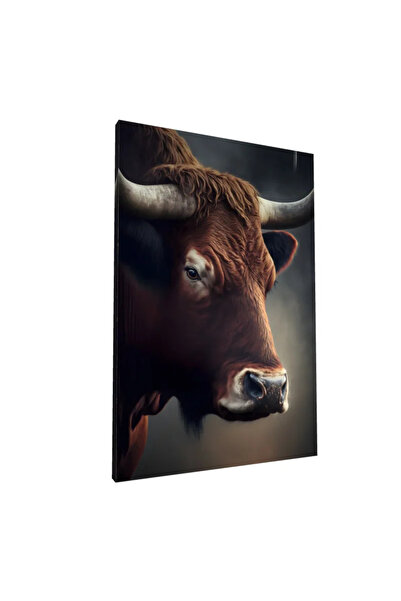 PozaTablou Portret realist al unui taur impunător - Imprimeu pe pânză 80x120 cm