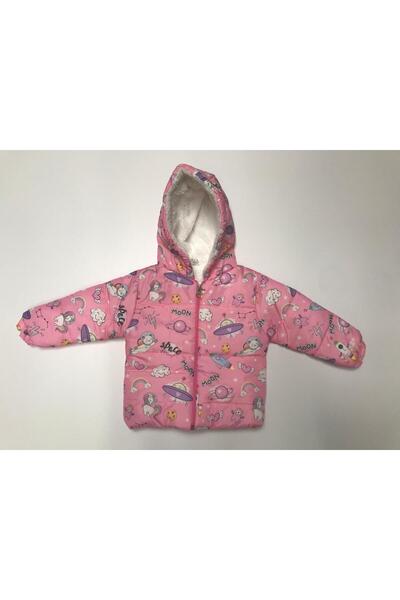 Baby Slon Kids Clup Kışlık fermuarlı kapüşonlu uzay desenli welsoft astarlı s...