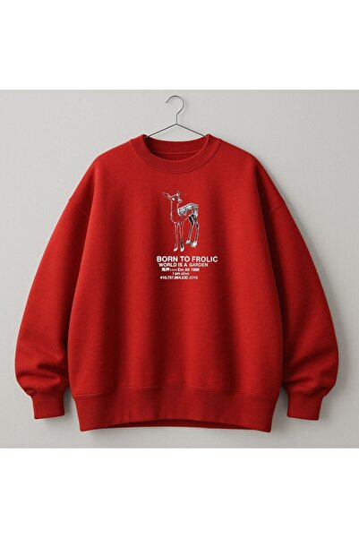 MAYDAY CULTURE Red Deer Coquette Ceylan Geyik Design Hanorac unisex cu două f...