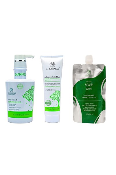 Xiaomoxuan Gift Set S2M260SCRUB - Shampoo + Collagen Mask + Scalp Cleansing Scrub