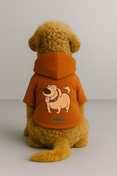 Monopetz Printed Inside Fleece Dog and Cat Clothing & Dress - Orange Color K ...