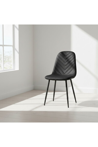 ARTA DOOR Scaune Bya Negru Textil, - Skandinav, HoReCa, Bucătărie , Living, B...