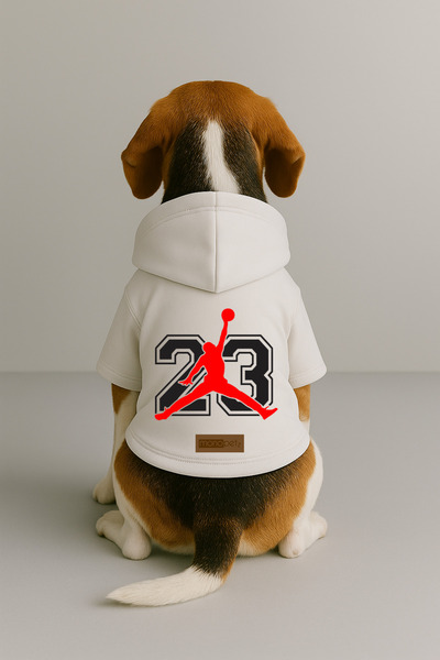 Monopetz Printed Dog and Cat Clothing & Dress with Fleece Inside - White Colo...