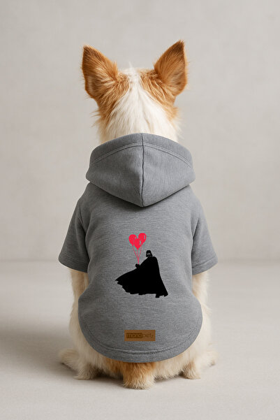 Monopetz Printed Inside Fleece Dog and Cat Clothing & Dress - Gray Color K Ho...