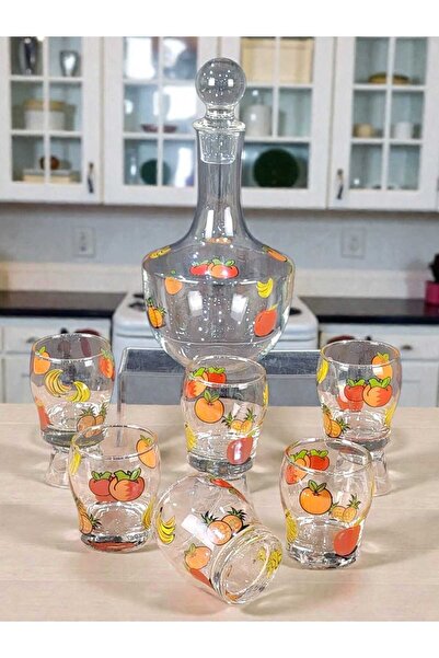 AR Glass bottle set with 6 glasses L1040-1