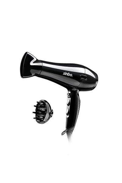 Sinbo SHD-2686D Professional Hair Dryer 2200W with Diffuser & 3 Heat Settings – Black