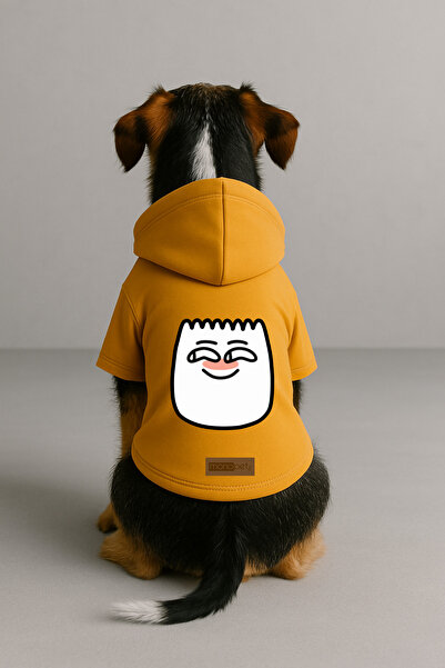 Monopetz Printed Dog and Cat Outfit & Dress with Fleece Inside - Yellow Color...