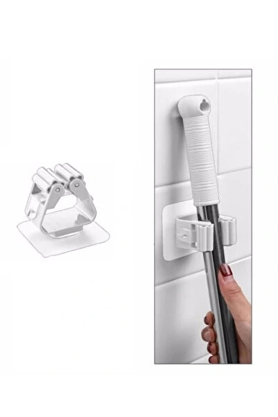 shopwave 1 Piece Adhesive Practical Mop Holder White (5047)