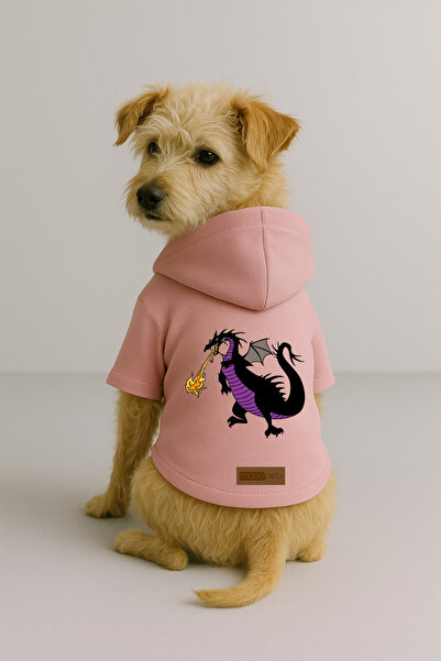 Monopetz Printed Dog and Cat Clothing & Dress with Fleece Inside - Pink Color...
